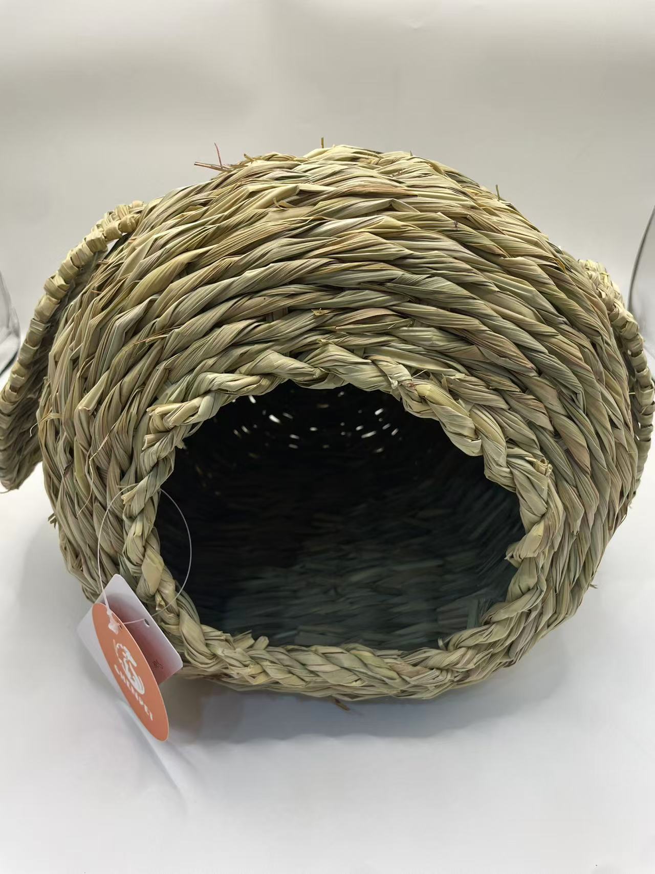 Chenpet Pig Design Reed Grass Small Pets Hideout House