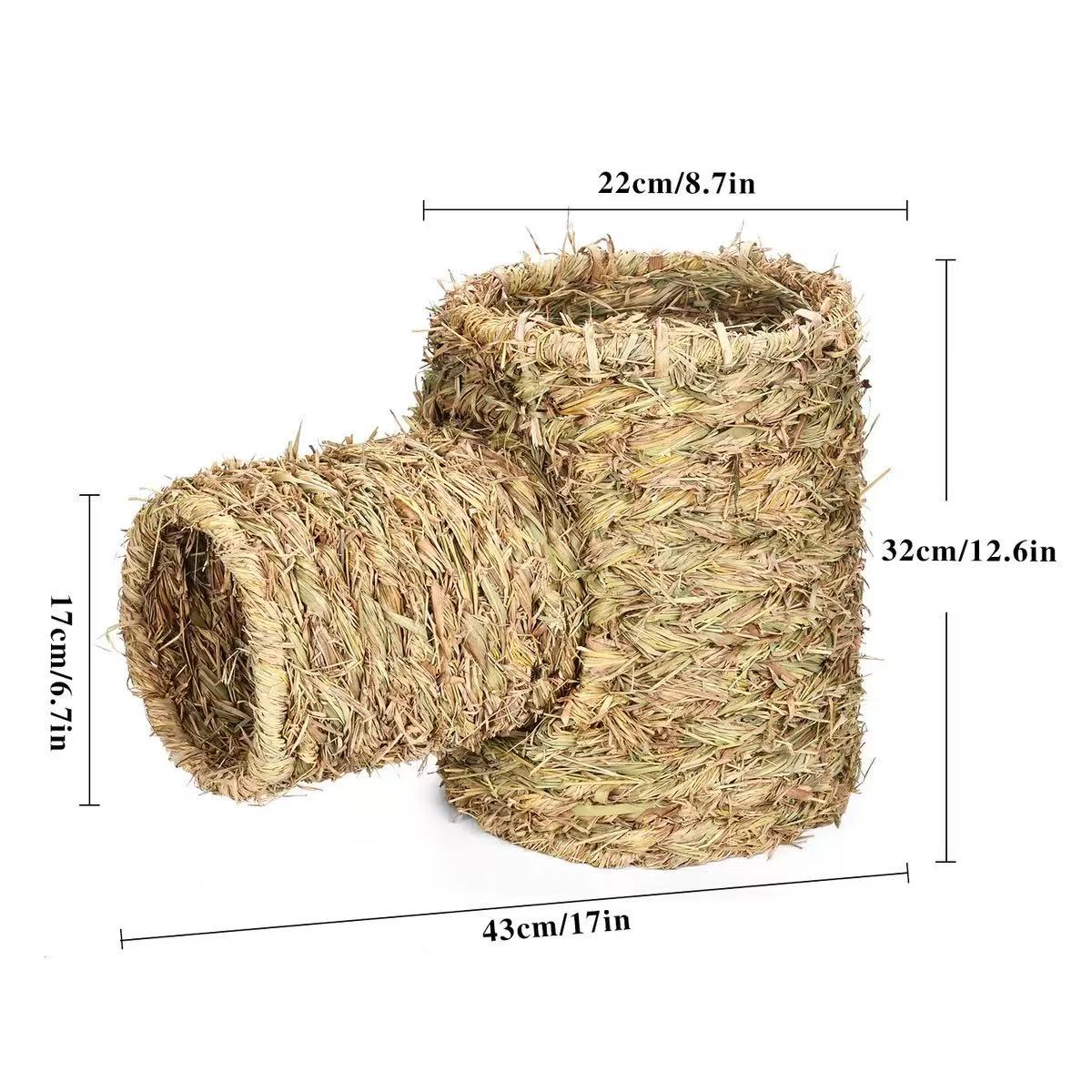 Chenpet Customized Small Pets Natural Grass Playing Tunnels