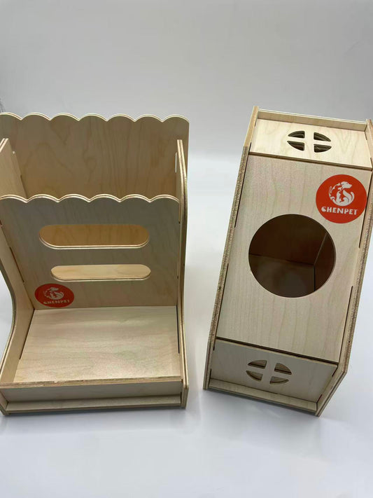 Chenpet Small Pets Wood Hay Rack