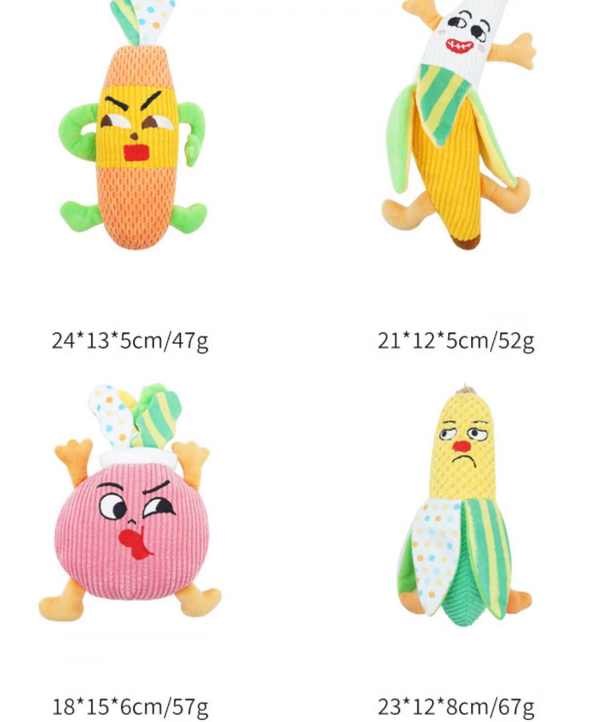 Chenpet New Design Fruit Series Dog Play Chew Toys