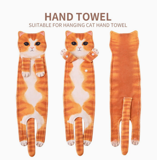 Chenpet Customization Hand Towel With Print Cats Pattern