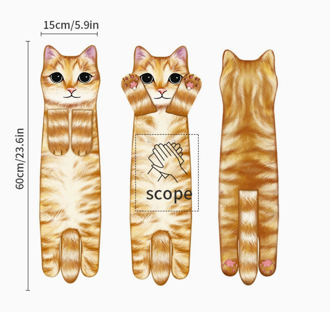 Chenpet Customization Hand Towel With Print Cats Pattern