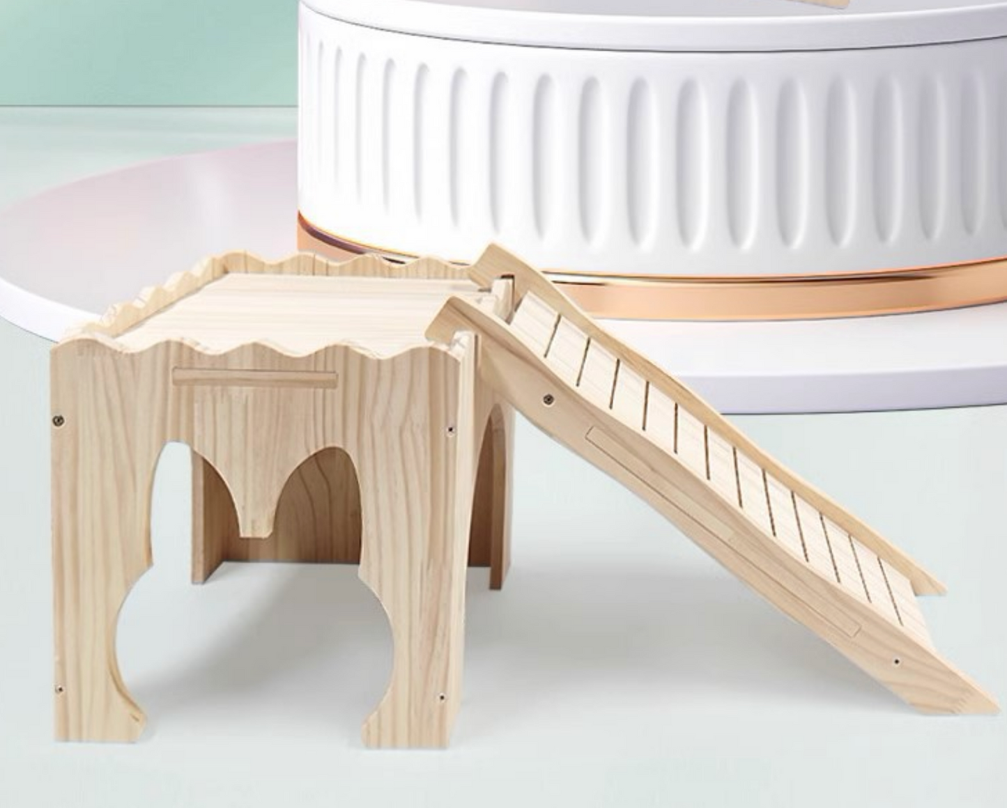 Chenpet Small Pets Wood Solid Castles Design Rabbit House