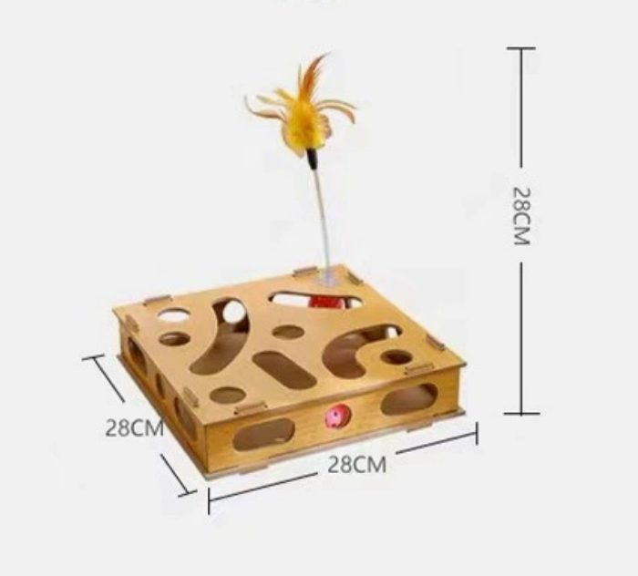 Chenpet Manufacturer Wooden Pattern Track Cat Play Toys