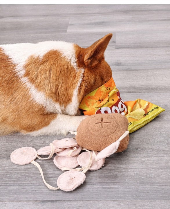 Chenpet Chip Package Design Polar Fleece Pet Dog Toys