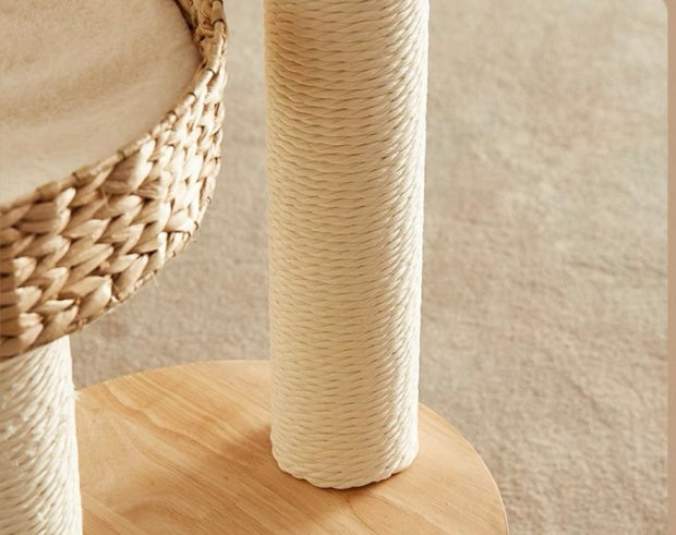 Chenpet Large Solid Wooden Cat Trees Pet Wooden House Cat Play &Rest