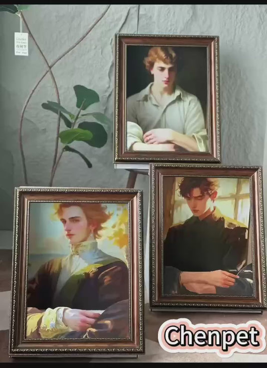 Chenpet Customized Handsome Man Series Oil Painting Cat Scratchers