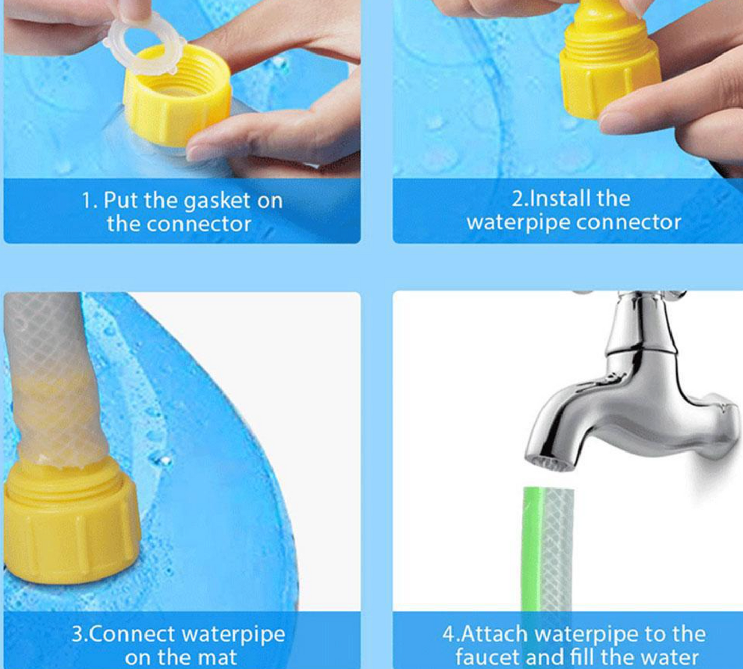 Summer Fold Dog Bathing mat Pet Water Play Bowel