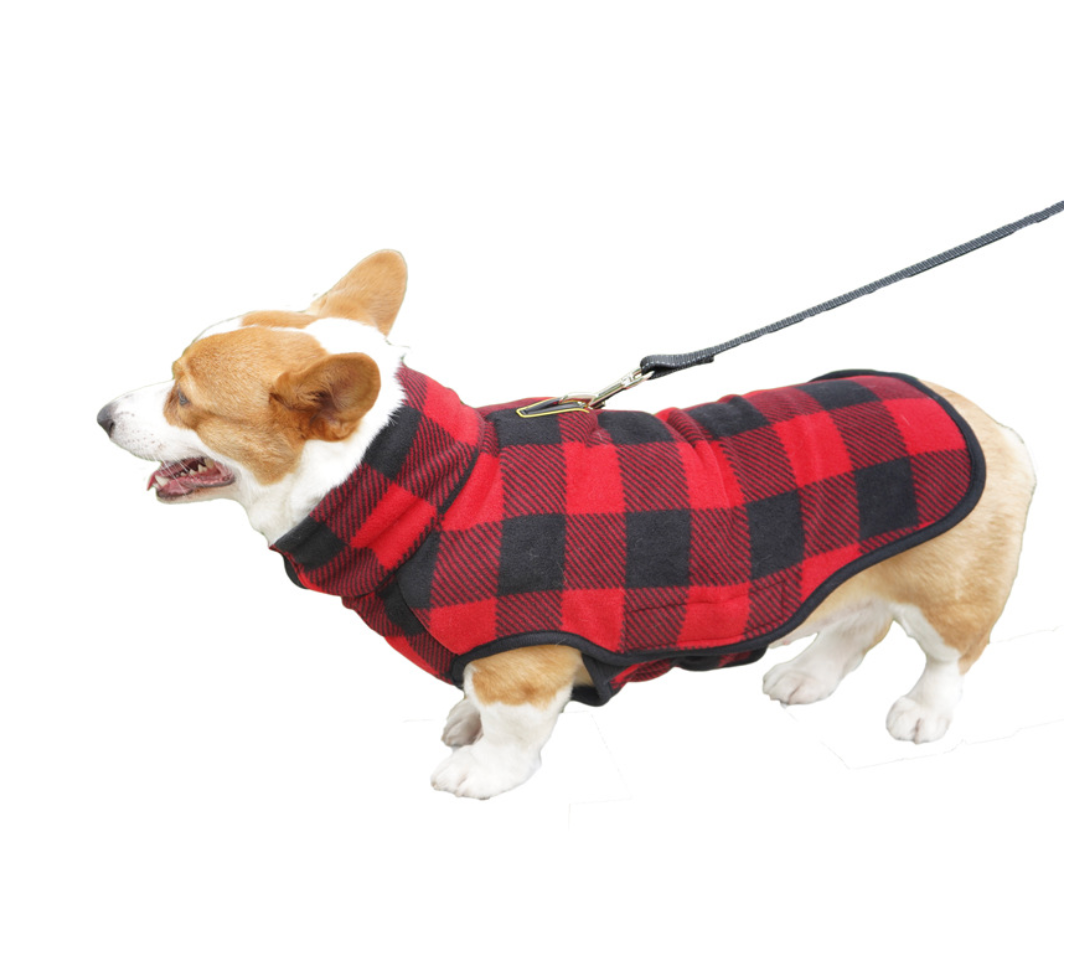 Chen Pet High Quality Pet Plaid Winter Apparel Dog Clothes
