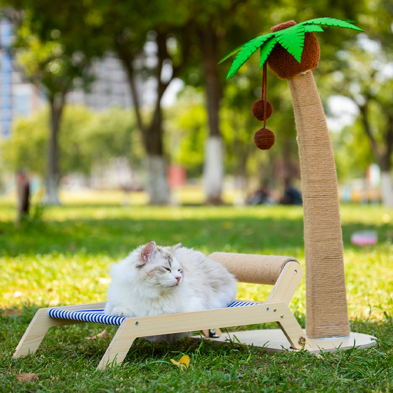 Chenpet Factory Wholesale Wooden Cat Trees Beach Holiday Cat Play
