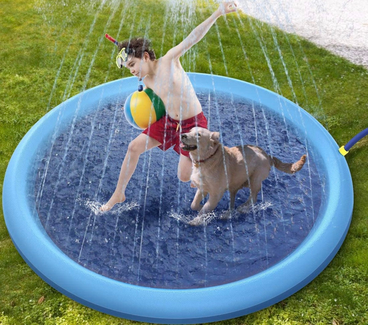 Summer Fold Dog Bathing mat Pet Water Play Bowel
