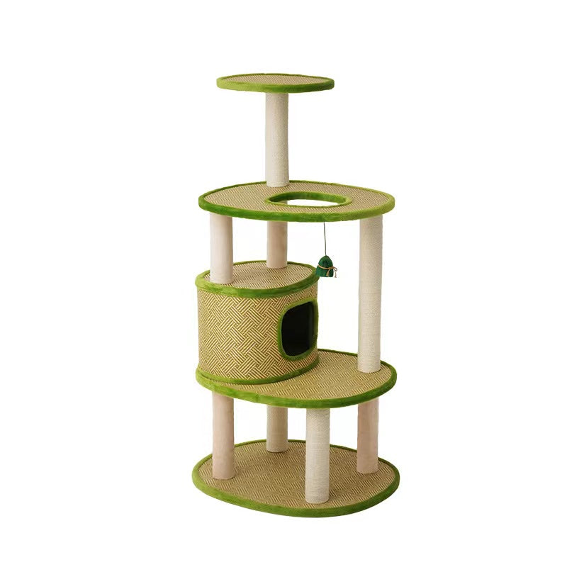 Summer Breathable Large Rattan Cat Tree Cat Play