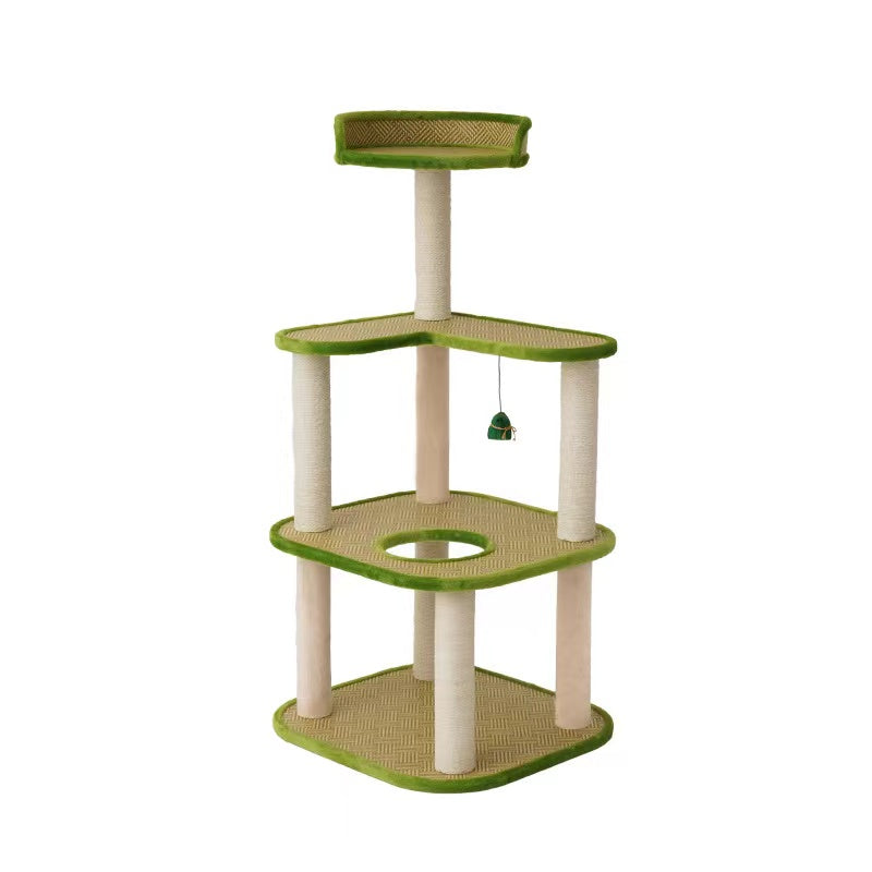 Summer Breathable Large Rattan Cat Tree Cat Play