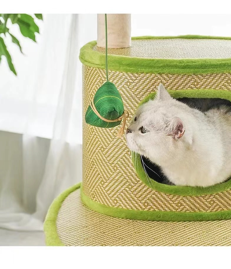 Summer Breathable Large Rattan Cat Tree Cat Play