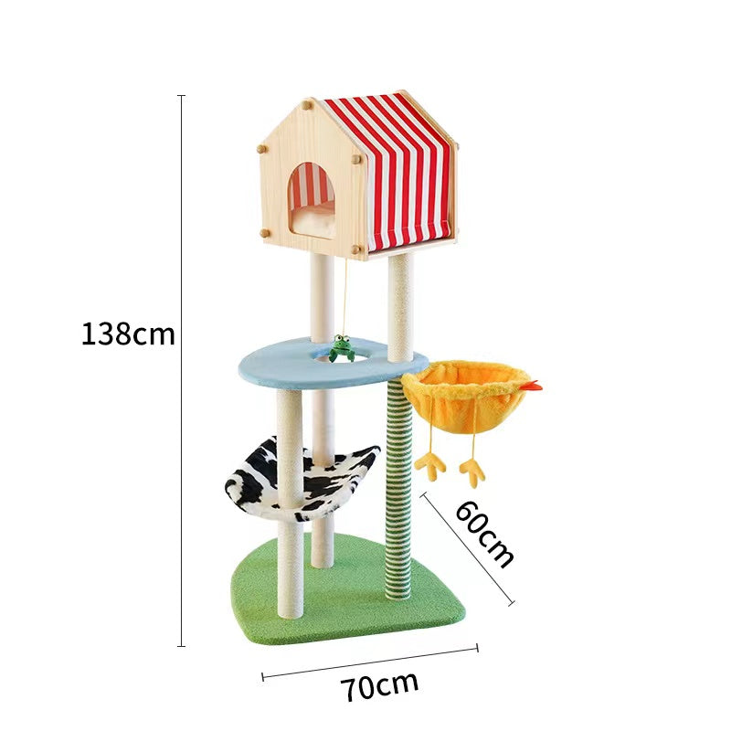 Wholesale Farm Cat Condo Solid Wooden Cat Tree