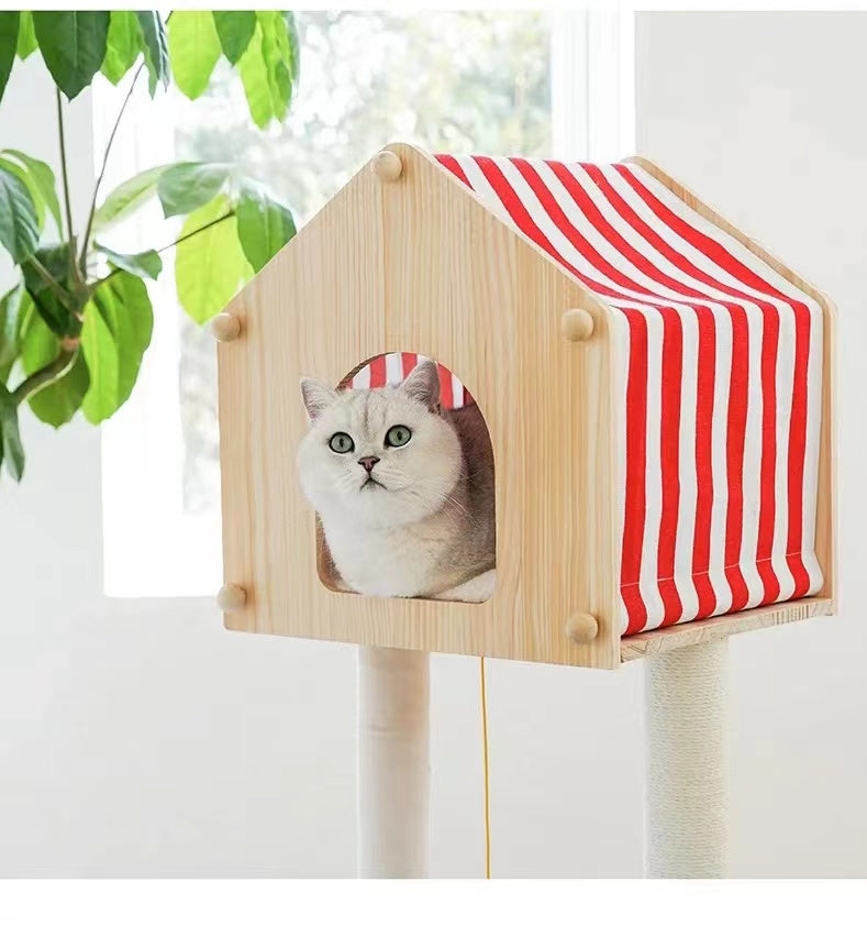 Wholesale Farm Cat Condo Solid Wooden Cat Tree