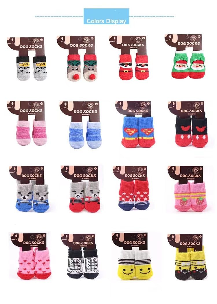 Chenpet Wholesale Christmas Dog Cute Knit Socks With Socks