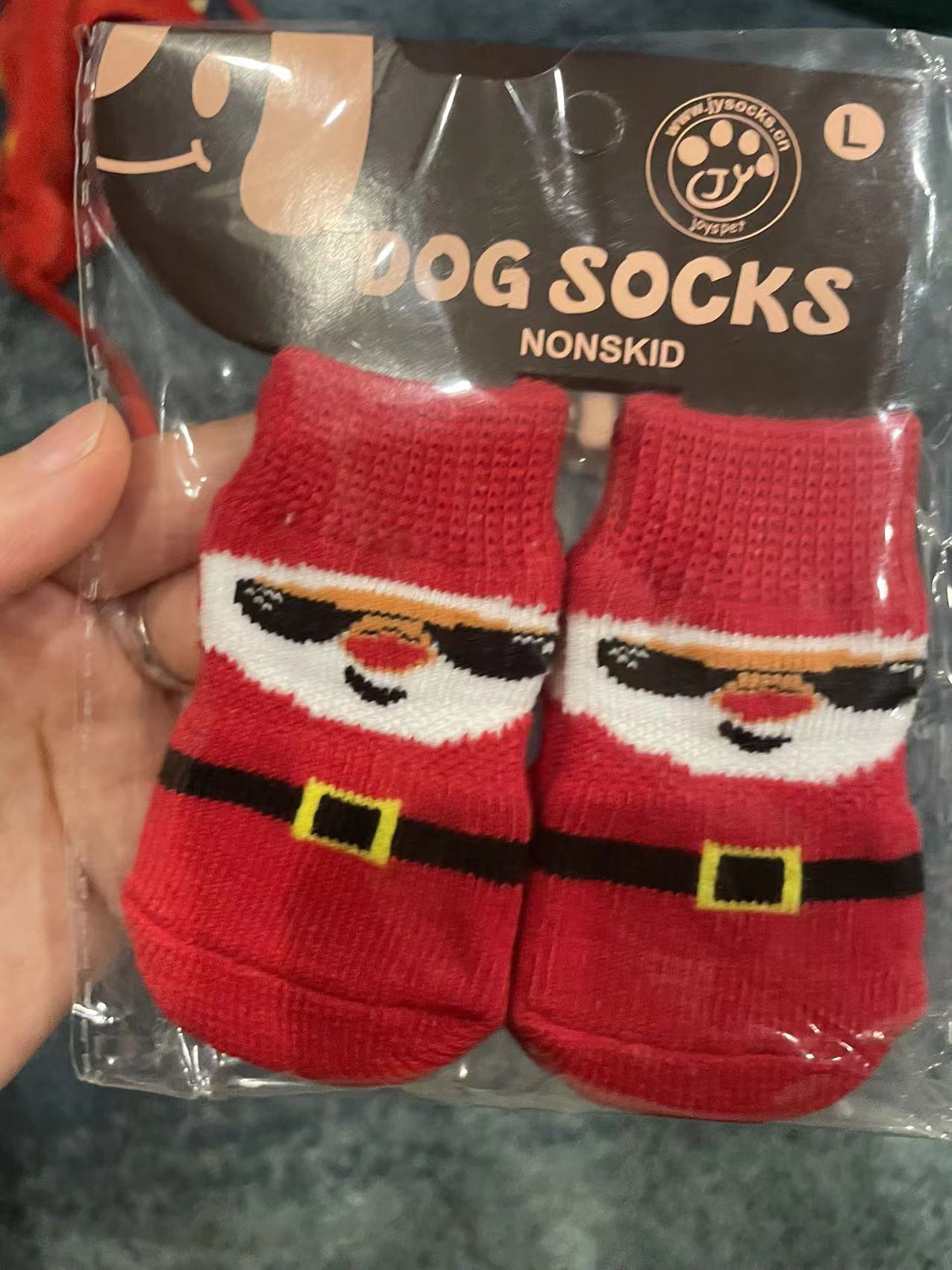 Chenpet Wholesale Christmas Dog Cute Knit Socks With Socks