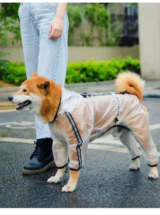 Large Durable TPU Pet Dog Rainy Coat