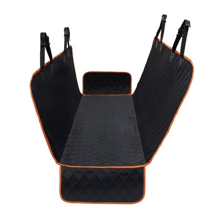 Wholesale Custom Waterproof Dog Car Seat Cover with Front Mesh and Pet Seat Belt