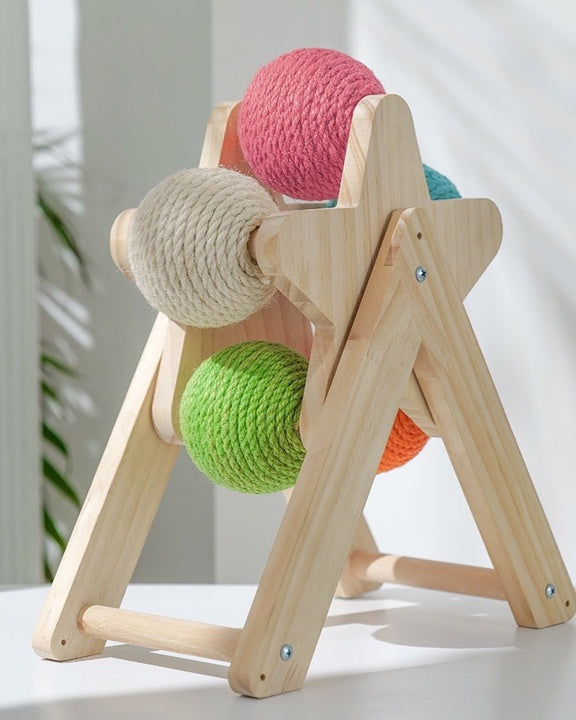 Chenpet New Design Of Cat Play Wooden Cat Scratcher