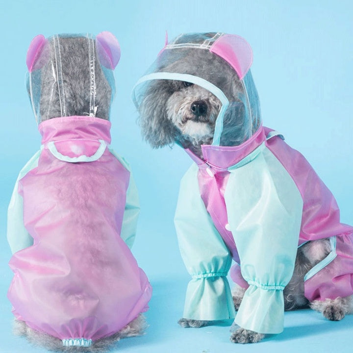 Waterproof Joint Cutting Random Dog Rain Coat