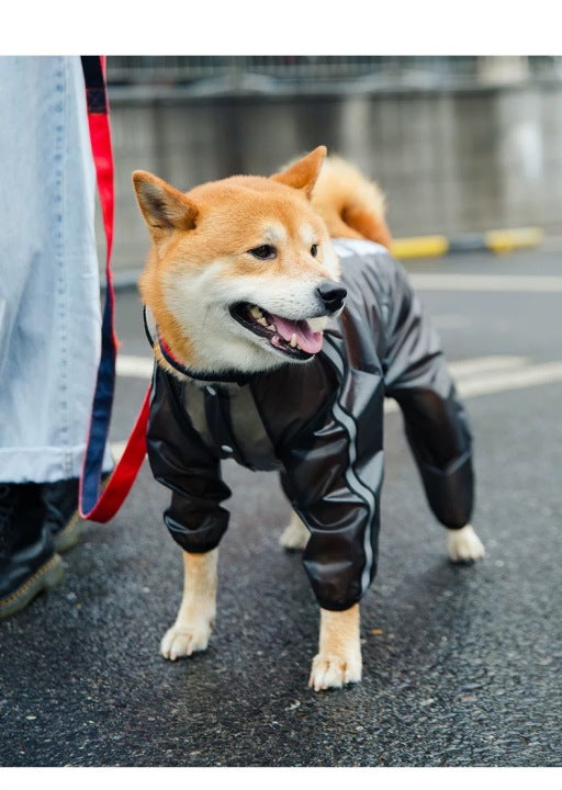Large Durable TPU Pet Dog Rainy Coat