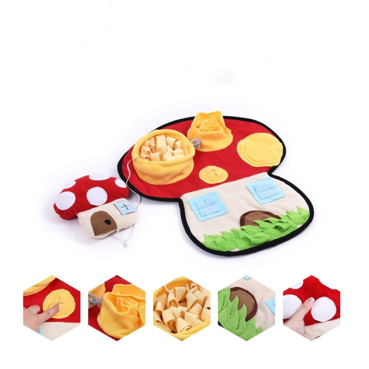 High Quality Polar Fleece Mushroom Style Pet Snuffle Mats