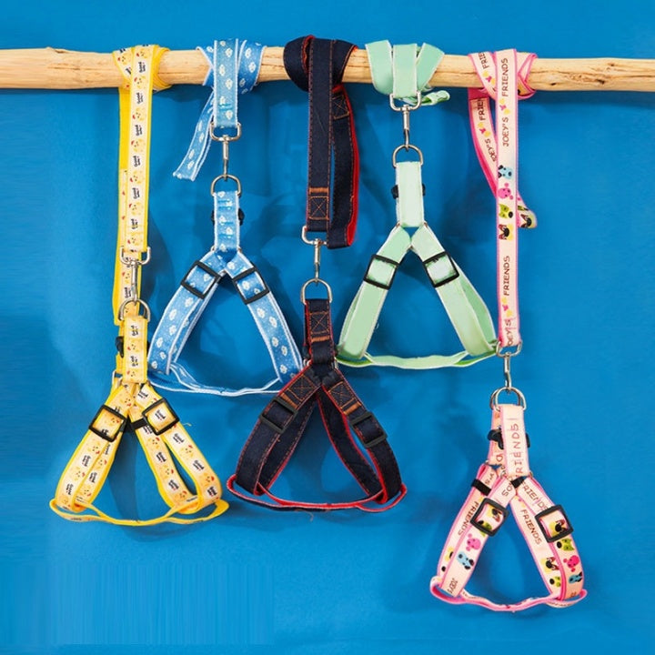 Lovely New Design Pet Dog Collar Chest &Leash