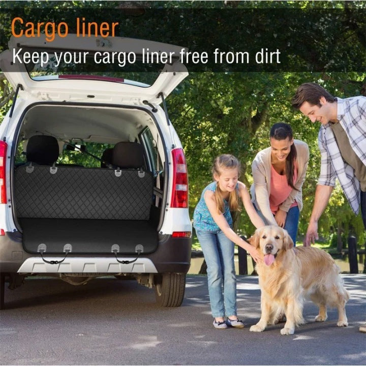 Wholesale Custom Waterproof Dog Car Seat Cover with Front Mesh and Pet Seat Belt