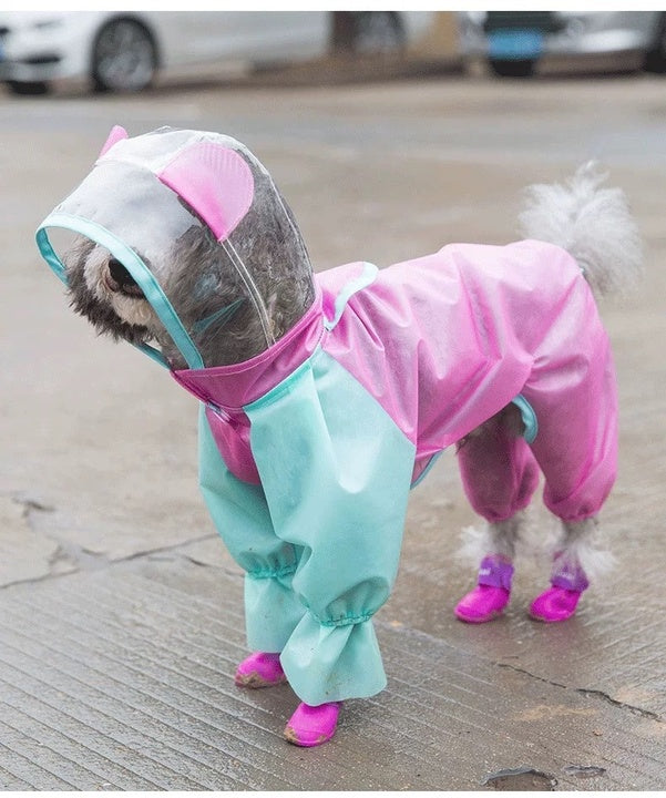Waterproof Joint Cutting Random Dog Rain Coat
