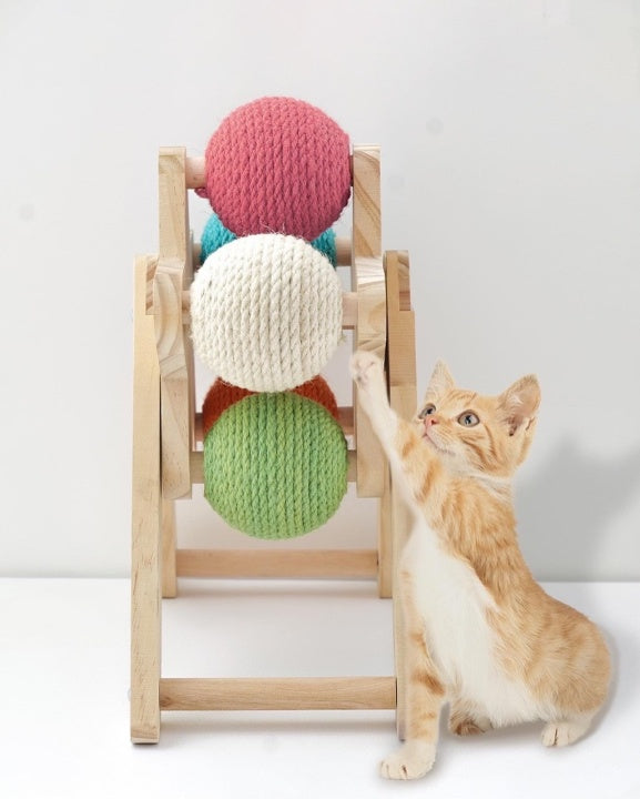 Chenpet New Design Of Cat Play Wooden Cat Scratcher