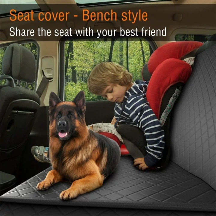 Wholesale Custom Waterproof Dog Car Seat Cover with Front Mesh and Pet Seat Belt