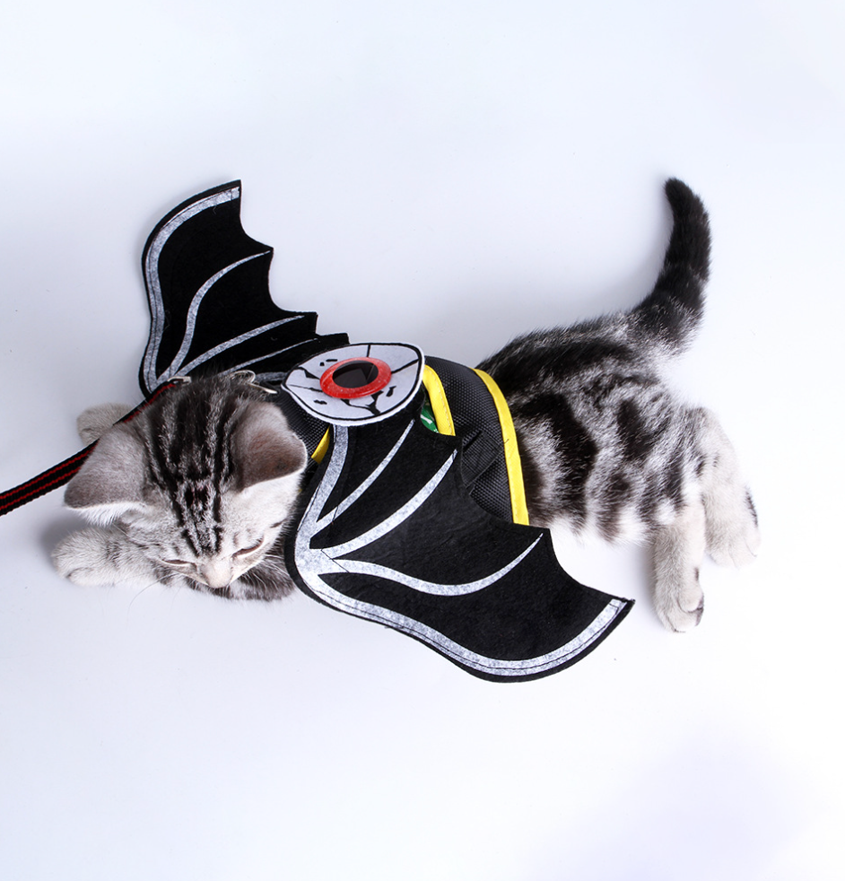Chenpet New Design Pet Halloween Bats Dog Harness Cat Cover