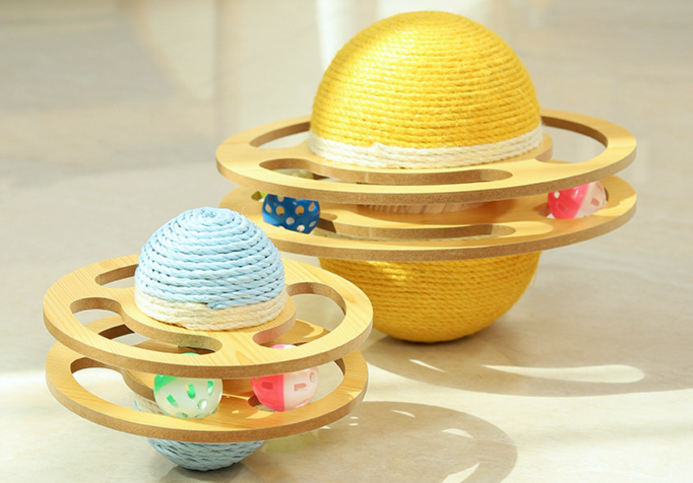 Chenpet High Quality Space Style Cat Wooden Sisal Toys