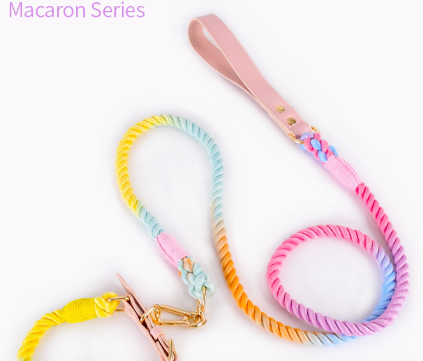 Chenpet Hot Selling Custom Macaron Series Pet Collars Dog Leashes