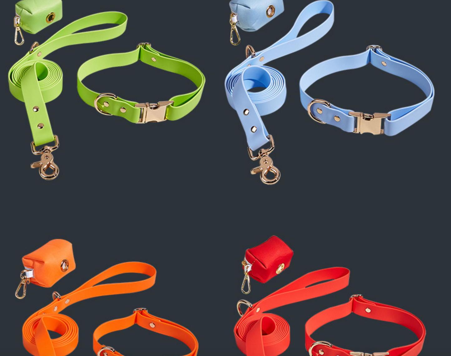Chenpet Custom New Design Dog Collars Pet PVC Leashed Sets
