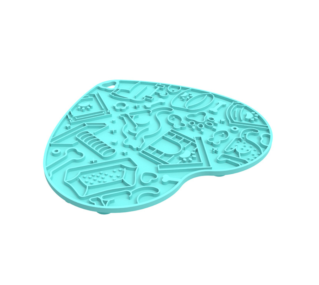 Chenpet Wholesale Heart Style Pet Silicone Eating Slow Mat Dog Bowl