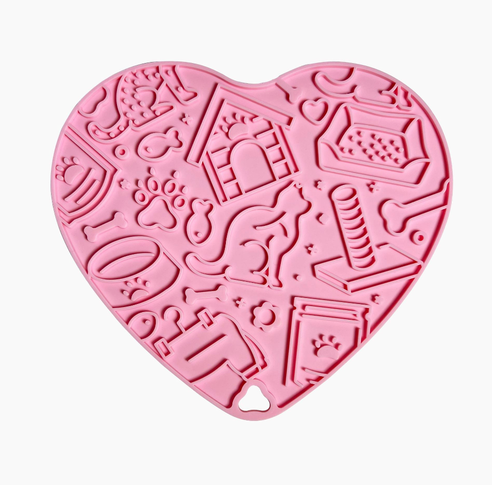 Chenpet Wholesale Heart Style Pet Silicone Eating Slow Mat Dog Bowl
