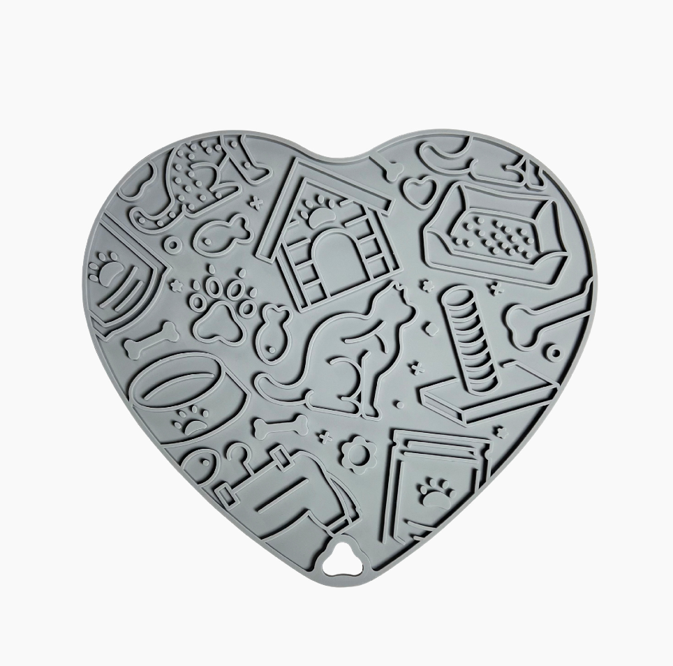 Chenpet Wholesale Heart Style Pet Silicone Eating Slow Mat Dog Bowl