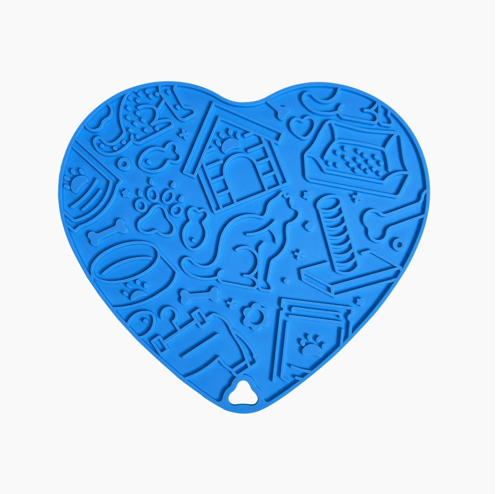 Chenpet Wholesale Heart Style Pet Silicone Eating Slow Mat Dog Bowl