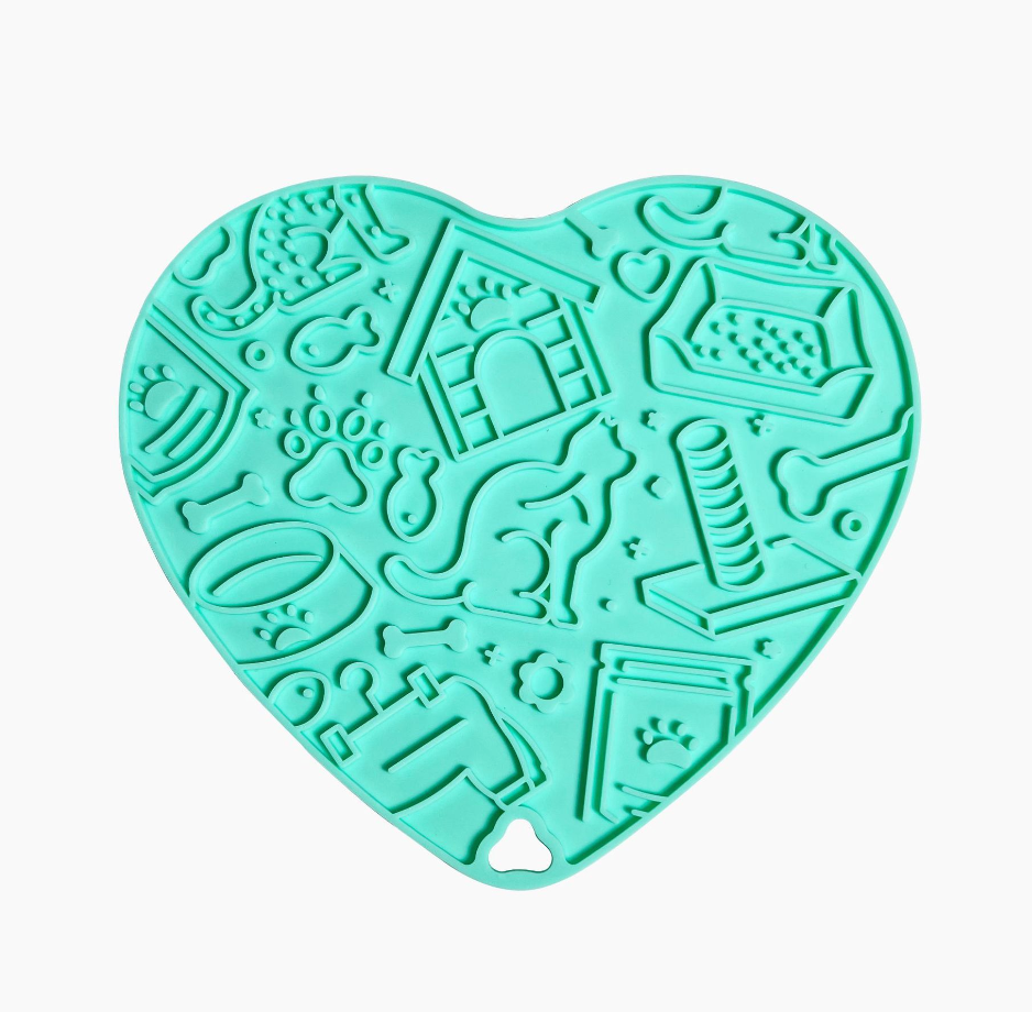 Chenpet Wholesale Heart Style Pet Silicone Eating Slow Mat Dog Bowl
