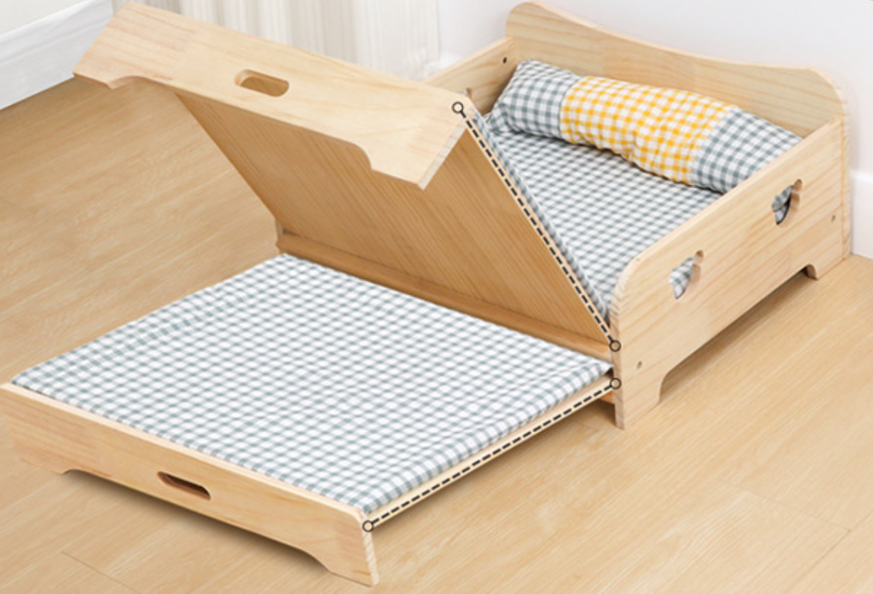 Chenpet Durable Solid Systole Cat Wooden Beds Pet Beds