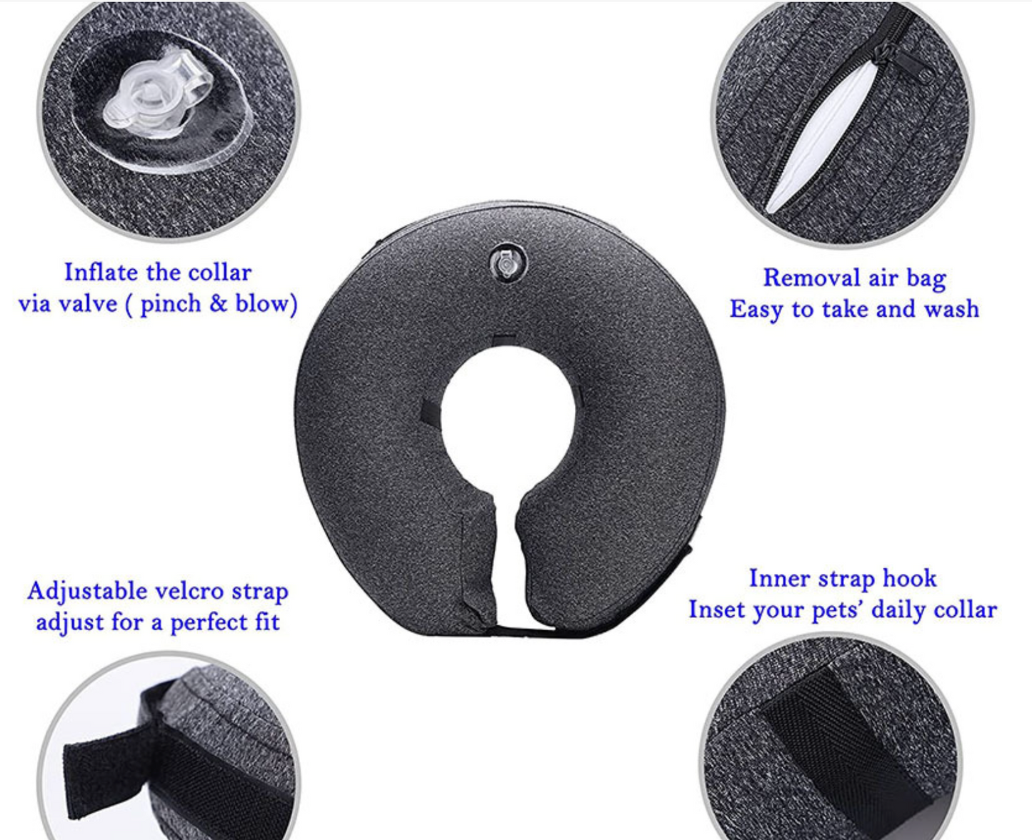 Chenpet Wholesale Pet Grooming Protective Collar Dog Inflatable Collar