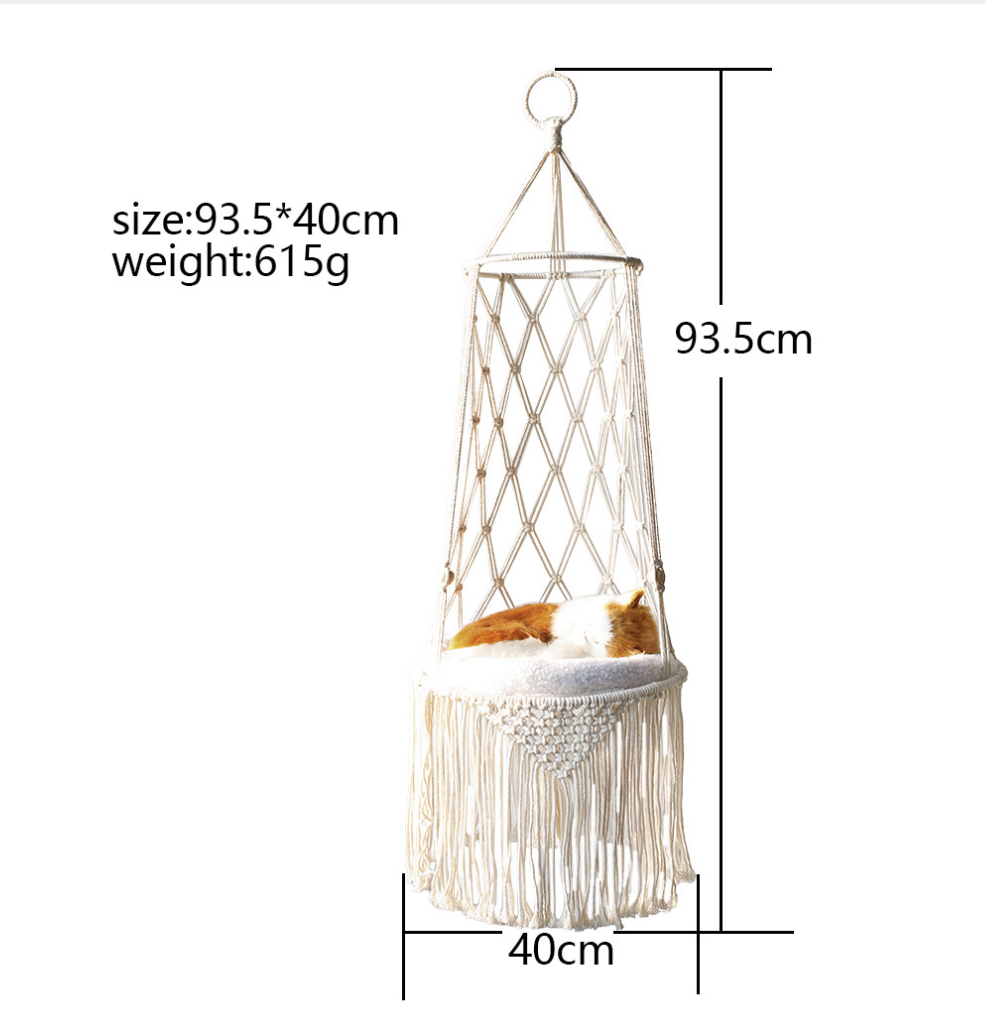 Chenpet Wholesale Boho Cat Hand basket Pet Carrier Cat Hanging Bed