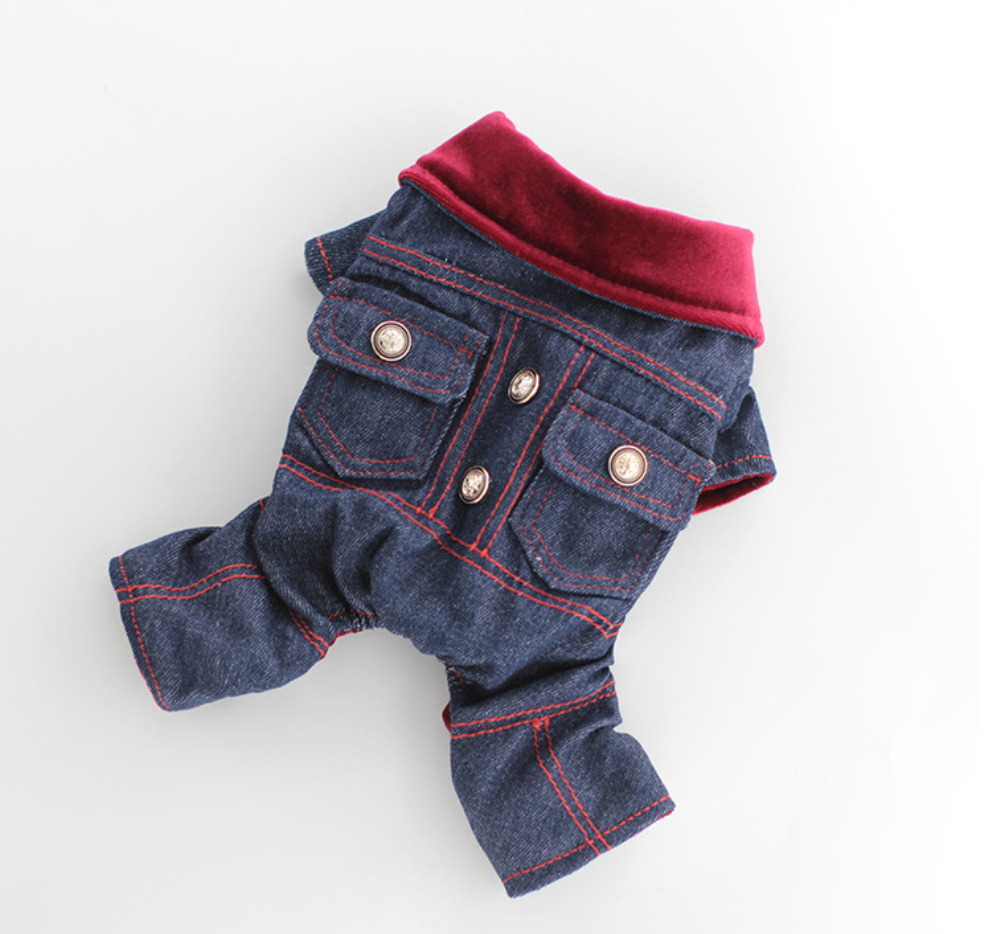 Chenpet New Design Of Jean Style Pet Clothes Dog Apparels