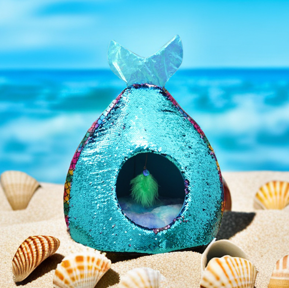 Chenpet New Design Mermaid Styling Pet Beds Cat Cozy House