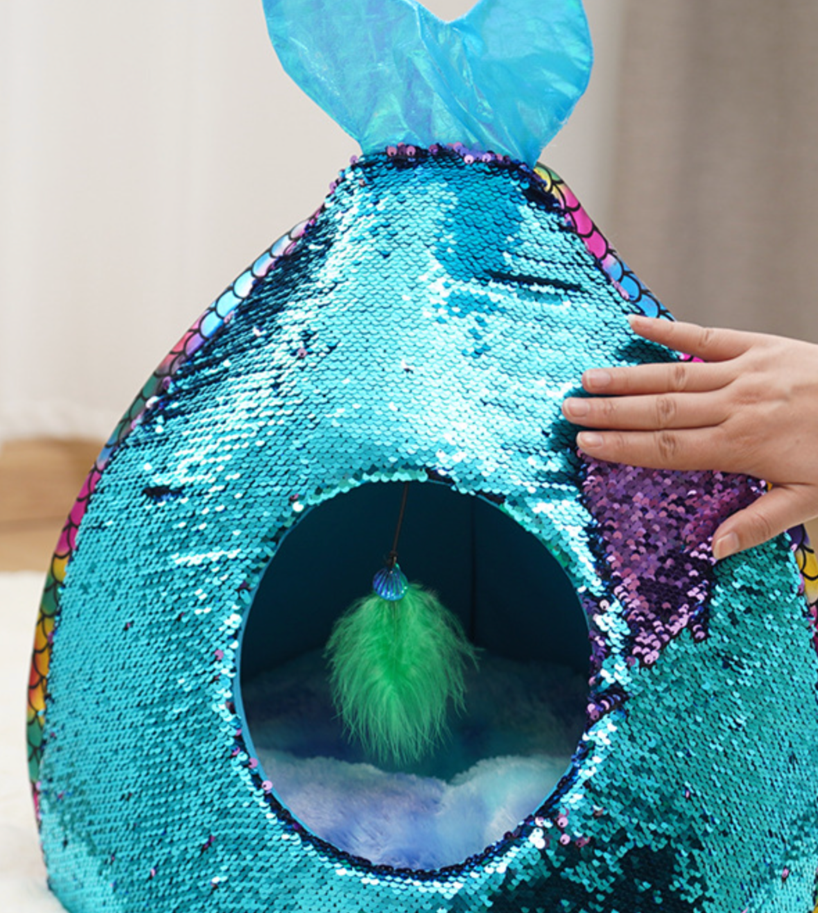 Chenpet New Design Mermaid Styling Pet Beds Cat Cozy House
