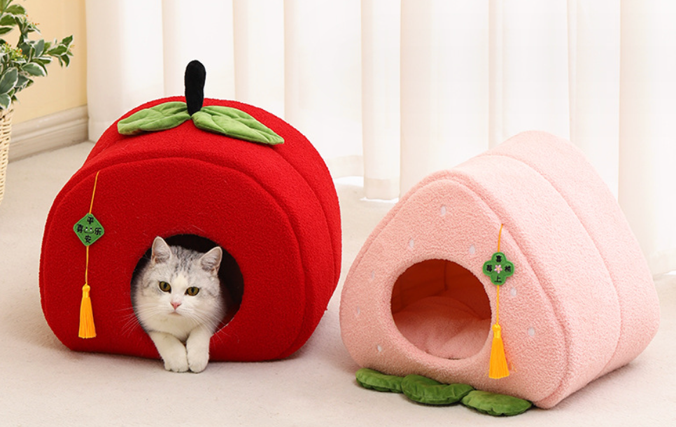 Chenpet New Year Cozy Pet House Dog Beds Cat Beds