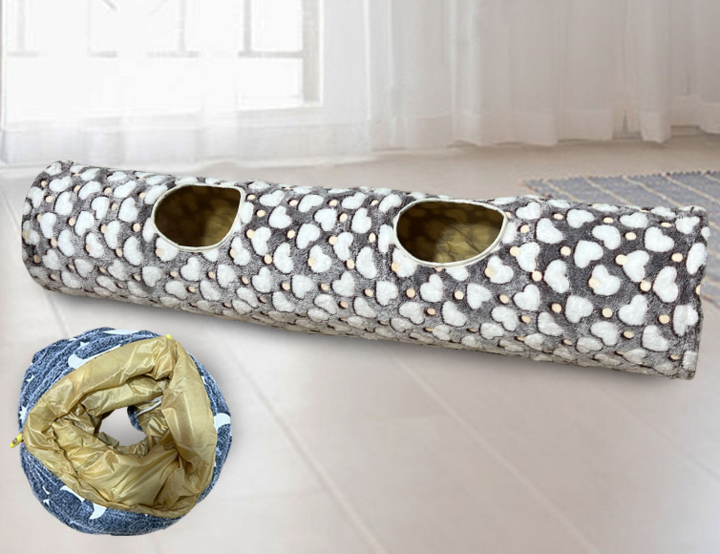 Chenpet  New Folding Straight Glow-in-the-Dark Cat Tunnel